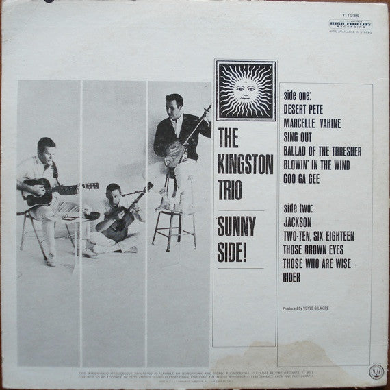 The Kingston Trio* : Sunny Side! (LP, Album, Mono)