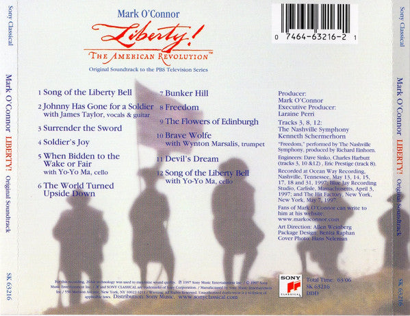 Mark O'Connor With Yo-Yo Ma, Wynton Marsalis, James Taylor (2) : Liberty! (CD, Album)
