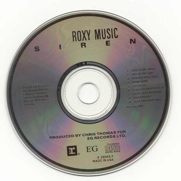 Roxy Music : Siren (CD, Album, RE)