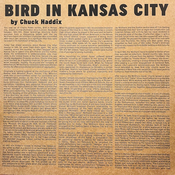 Charlie Parker : Bird In Kansas City (LP, Mono, Ltd, Sky)