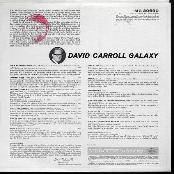 David Carroll And His Orchestra* : David Carroll Galaxy (LP, Comp, Mono)
