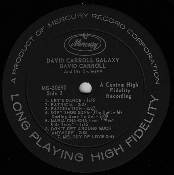 David Carroll And His Orchestra* : David Carroll Galaxy (LP, Comp, Mono)