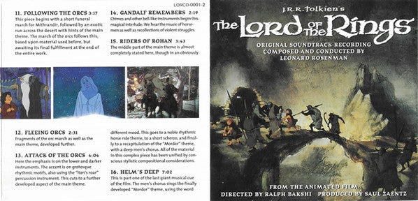 Leonard Rosenman : The Lord Of The Rings (Original Soundtrack Recording) (CD, Album, RE, RM)
