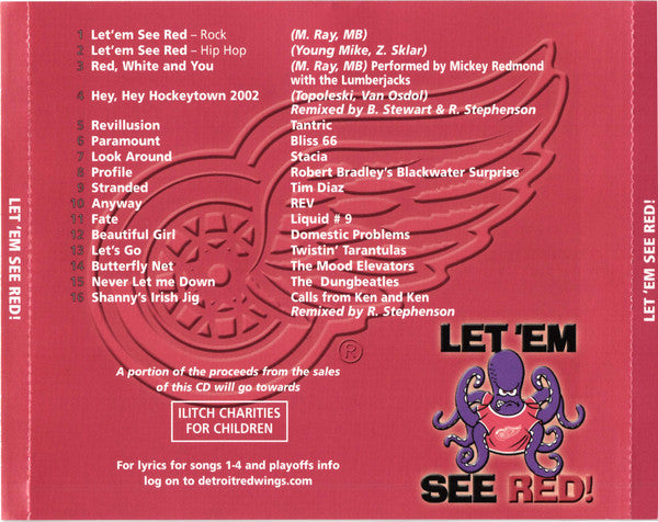 Various : Miller Lite Presents Detroit Red Wings 2002 Playoffs - Let 'Em See Red (CD, Ltd)