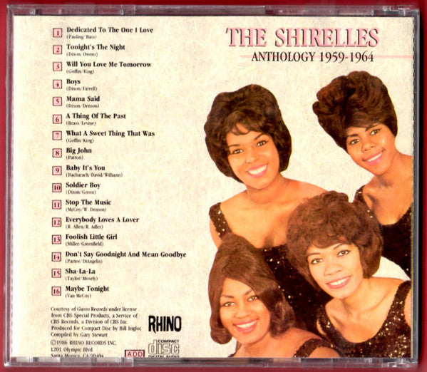 The Shirelles : Anthology 1959-1964 (CD, Comp)