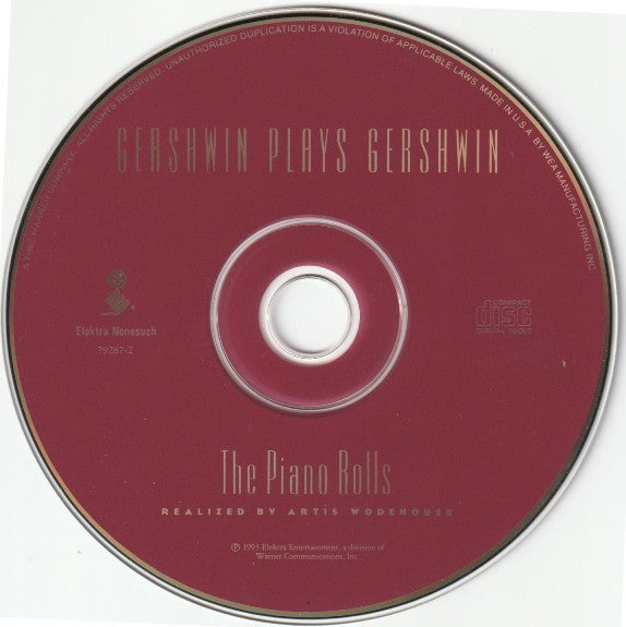 Gershwin* : Plays Gershwin - The Piano Rolls (CD, Comp)