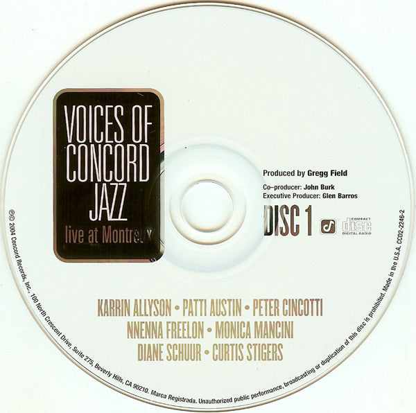 Various : Voices Of Concord Jazz - Live At Montreux (2xCD, Comp)