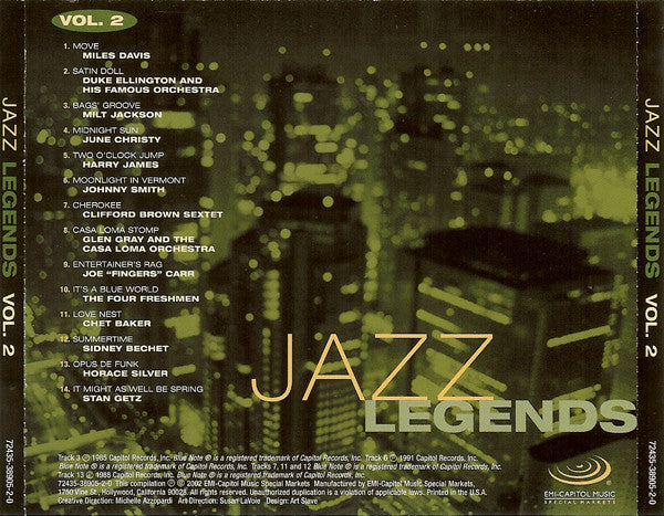 Various : Jazz Legends - Volume Two (CD, Comp)
