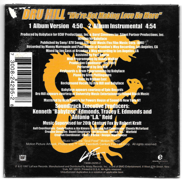 Dru Hill : We're Not Making Love No More (CD, Single)