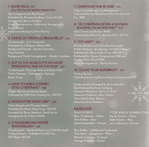 Barry Manilow : In The Swing Of Christmas (CD, Album, CD )