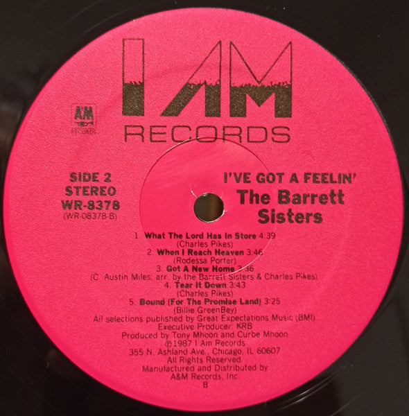 The Barrett Sisters : I've Got A Feelin' (LP, Album)
