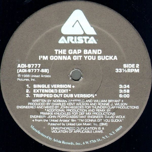 The Gap Band : I'm Gonna Git You Sucka (12")