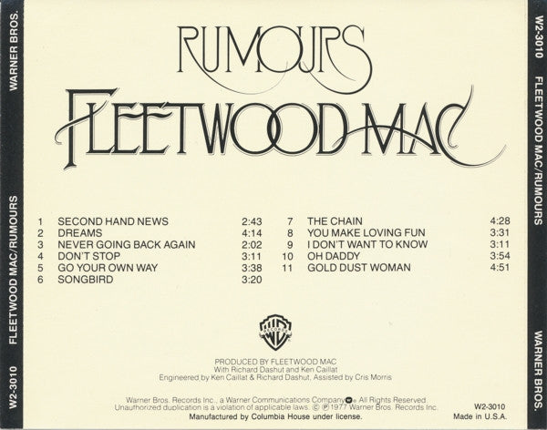 Fleetwood Mac : Rumours (CD, Album, Club, RE)