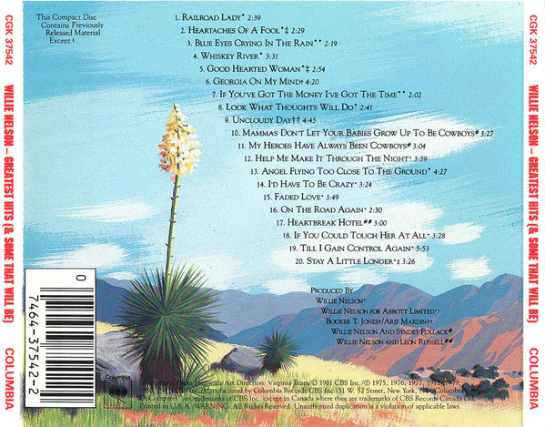 Willie Nelson : Greatest Hits (And Some That Will Be) (CD, Comp, RE)