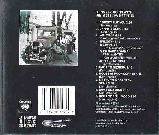 Kenny Loggins With Jim Messina* : Sittin' In (CD, Album, RE, RM, RP)