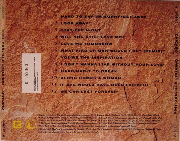 Chicago (2) : Greatest Hits 1982-1989 (CD, Comp, Club)