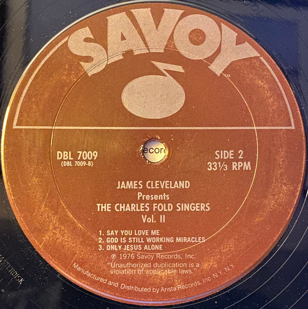 James Cleveland* Presents The Charles Fold Singers : Vol. II - Touch Me (2xLP, Album)