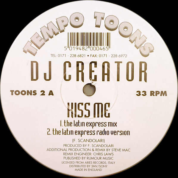 DJ Creator (2) : Kiss Me (12")