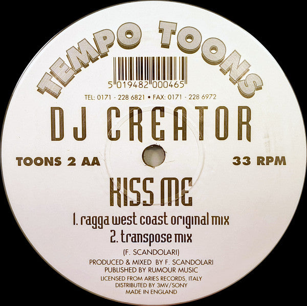 DJ Creator (2) : Kiss Me (12")