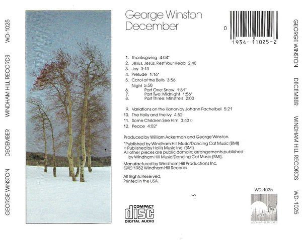 George Winston : December (CD, Album, RE)