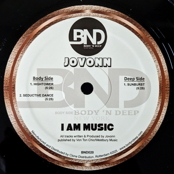 Jovonn : I Am Music (12")
