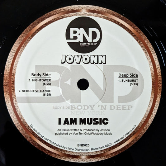 Jovonn : I Am Music (12")