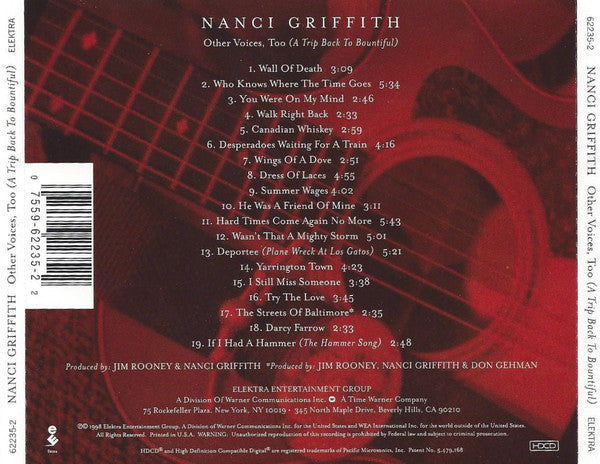 Nanci Griffith : Other Voices, Too (A Trip Back To Bountiful) (HDCD, Album)