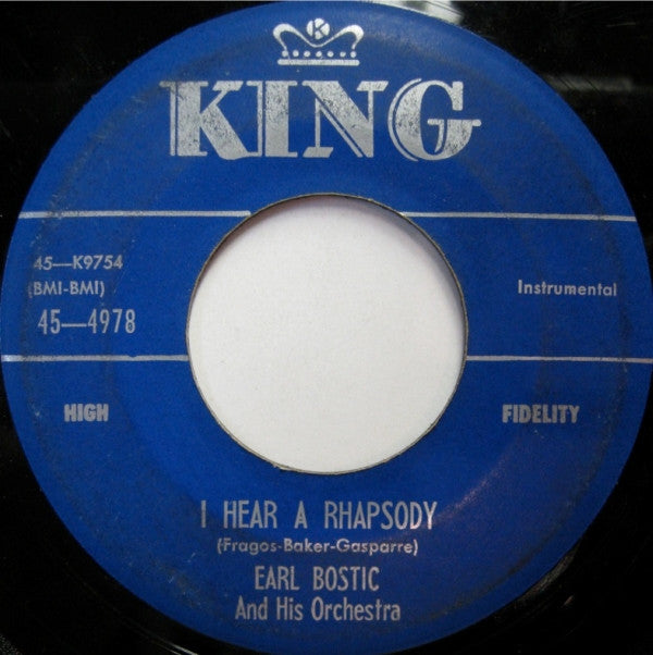 Earl Bostic And His Orchestra : I Hear A Rhapsody / Harlem Nocturne (7", Single)