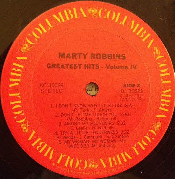 Marty Robbins : Greatest Hits Vol. IV (LP, Comp)
