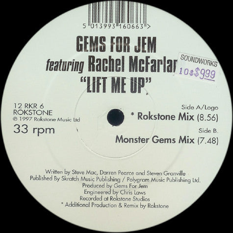 Gems For Jem Featuring Rachel McFarlane : Lift Me Up (12")