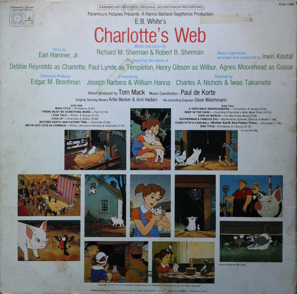 Richard M. Sherman & Robert B. Sherman : E.B. White's Charlotte's Web (Original Soundtrack Recording) (LP)