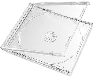USDISC CD Jewel Case Standard 10.4mm, Single 1 Disc, Clear