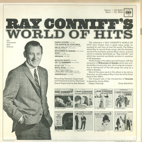 Ray Conniff And His Orchestra & Chorus : Ray Conniff's World Of Hits (LP, Pit)