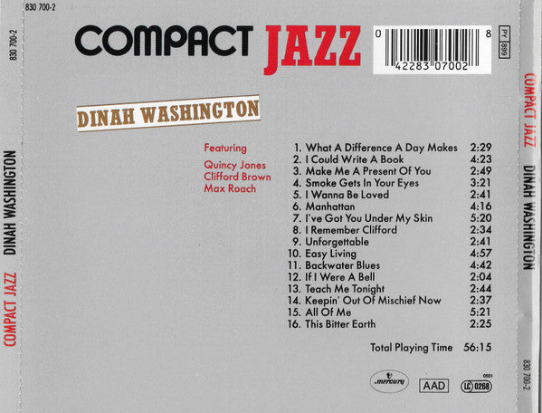 Dinah Washington : Dinah Washington (CD, Comp, RM)