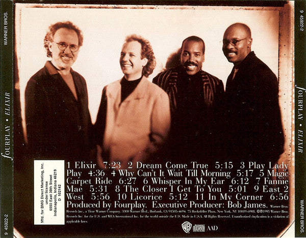 Fourplay (3) : Elixir (CD, Album, Club, ARC)
