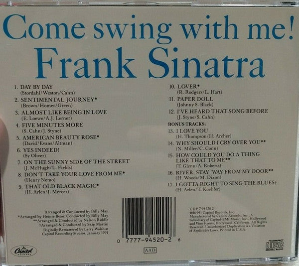 Frank Sinatra : Come Swing With Me! (CD, Album, RE, RM)