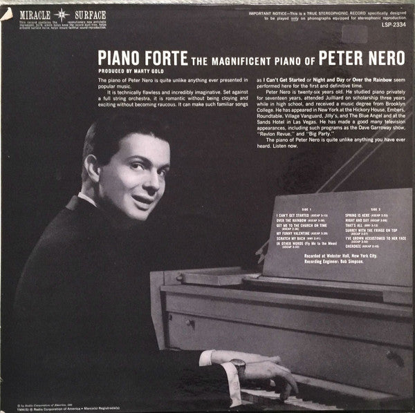 Peter Nero : Piano Forte (LP, Album)