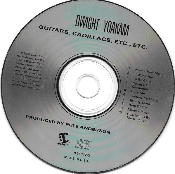 Dwight Yoakam : Guitars, Cadillacs, Etc., Etc. (CD, Album, Gen)