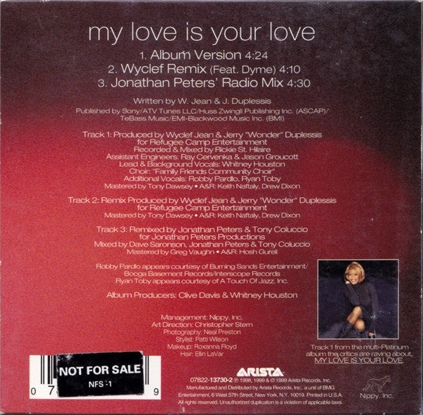 Whitney Houston : My Love Is Your Love (CD, Single, Car)