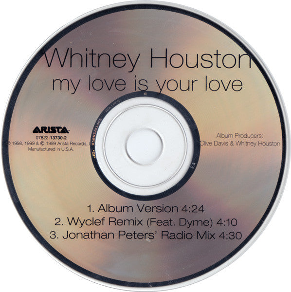 Whitney Houston : My Love Is Your Love (CD, Single, Car)