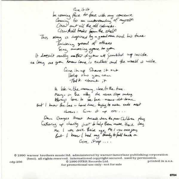 Hothouse Flowers : Give It Up (CD, Single, Promo)