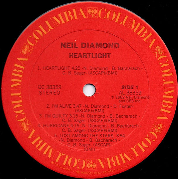 Neil Diamond : Heartlight (LP, Album, Car)