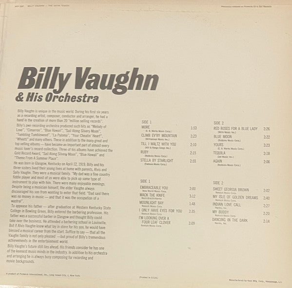 Billy Vaughn, Billy Vaughn & His Orchestra* : The Satin Touch (2xLP, Comp)
