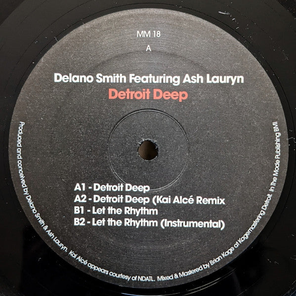 Delano Smith Featuring Ash Lauryn - Detroit Deep (12")