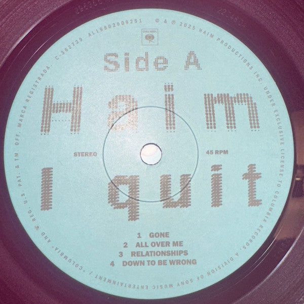 Haim (2) : I Quit (2xLP, Album, Ltd, Pur)