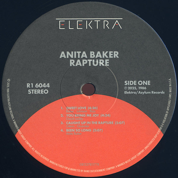 Anita Baker : Rapture (LP, Album, RE)