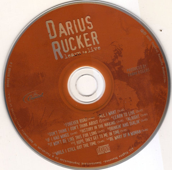 Darius Rucker : Learn To Live (CD, Album, Club)