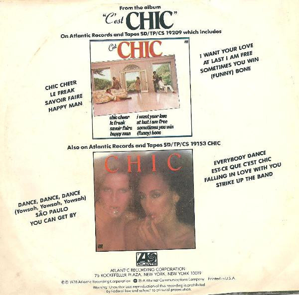 Chic : Le Freak (7", Single, SP )