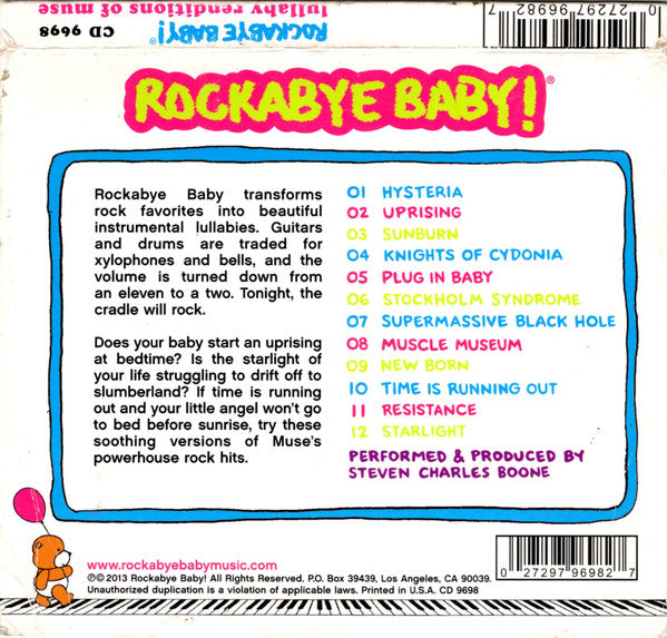 Steven Charles Boone : Rockabye Baby! Lullaby Renditions Of Muse (CD, Album)