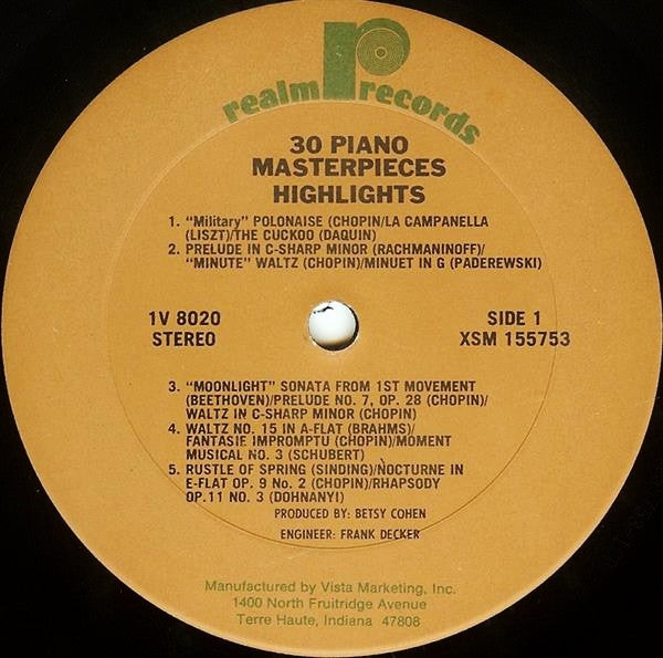 Various : 30 Piano Masterpieces Vol. 3 (LP, Comp)